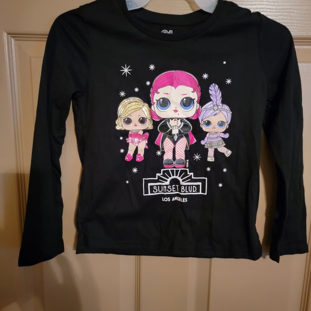 L.O.L. Surprise! Black Long Sleeve Tee with Characters